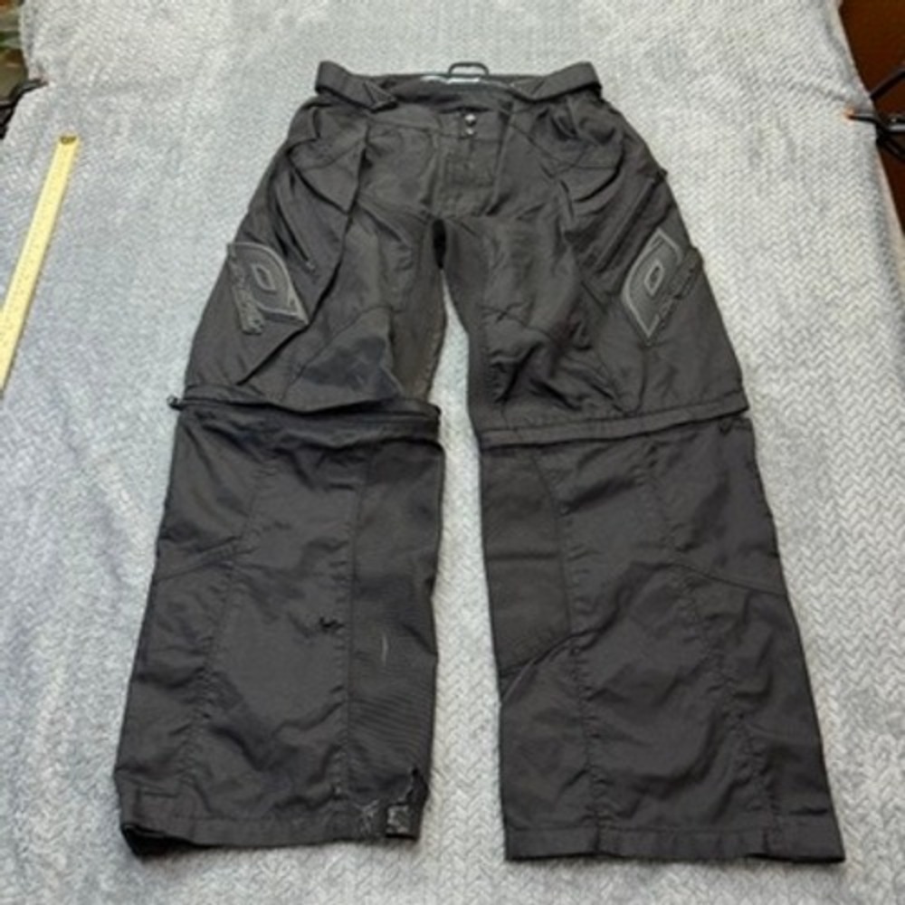 O'Neal Apocalypse Motocross Mans Pants 38 Black Convertible Zip Off Cargo *READ*